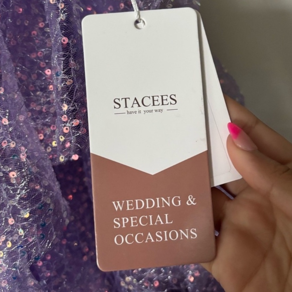 Elegant Lavender Strapless Prom Dress - Picture 4 of 4